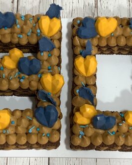NUMBER O LETTER CAKE